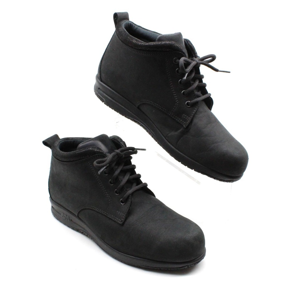 SAS Women's 8 M Gretchen Ankle Chukka Boots‎ Black Leather Comfort NO INSOLES